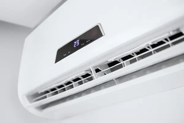 A white split-system air conditioner mounted on a wall